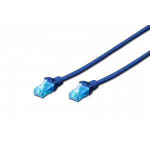 Digitus | CAT 5e | Patch cable | Unshielded twisted pair (UTP) | Male | RJ-45 | Male | RJ-45 | Blue | 0.5 m